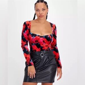 NWOT | Bar 3 Velvet Bodysuit